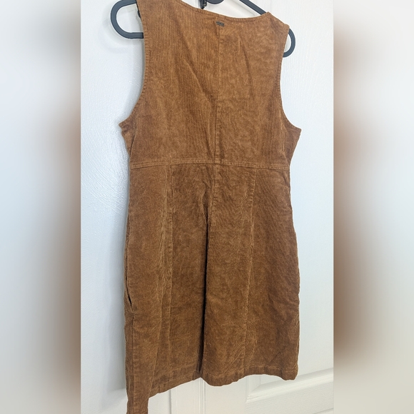 O'Neill Tan Brown Corduroy Button-Front Mini Dress - Picture 5 of 6